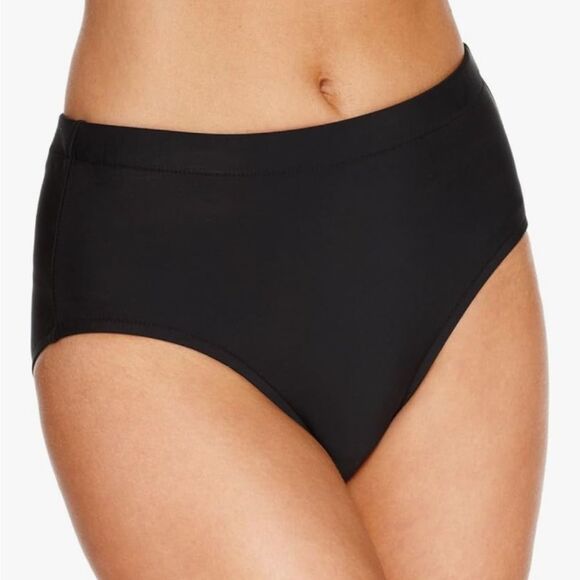 NWT 124.00 14 TAKINI TOP TUMMY-CONTROL BRA SUPPORT HIGH WAISTED TUMM BRIEF BLACK - Picture 6 of 9